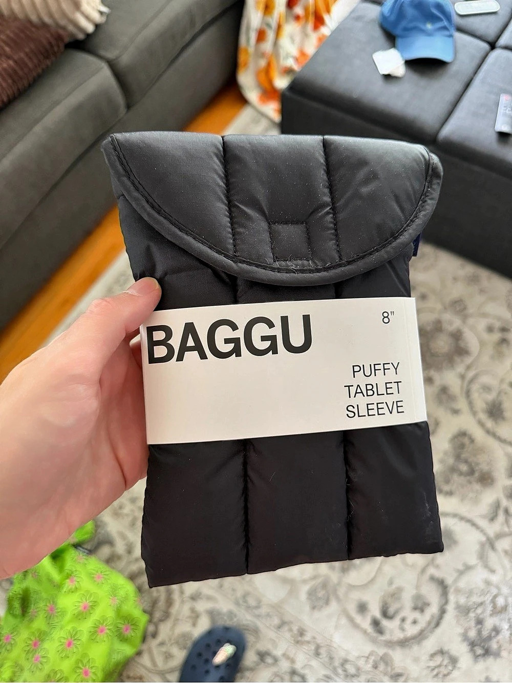 Baggu Puffy Tablet Sleeve Black 8" NWT